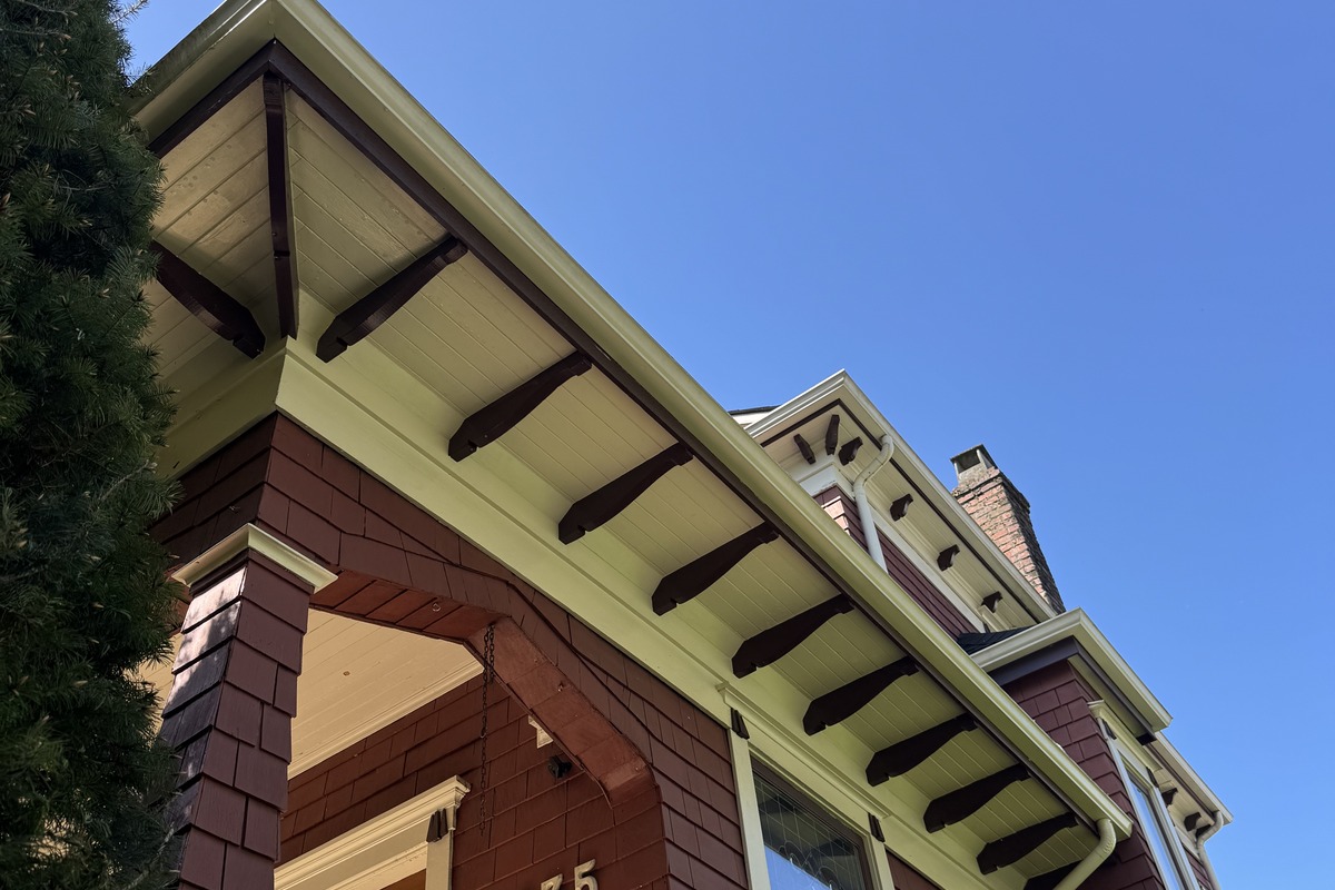 House wash — clean eaves and siding